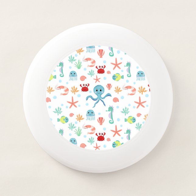 Sea World pattern Wham-O Frisbee (Front)