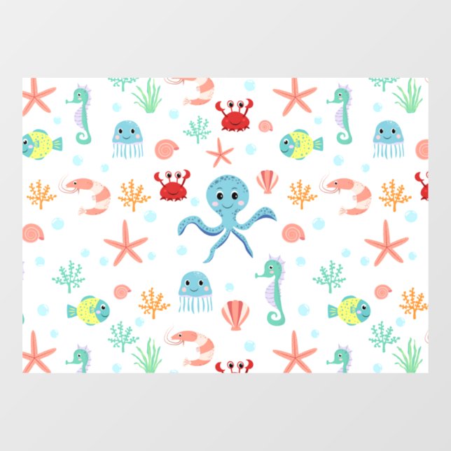 Sea World pattern Window Cling (Sheet)