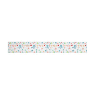 Sea World pattern Wrap Around Address Label