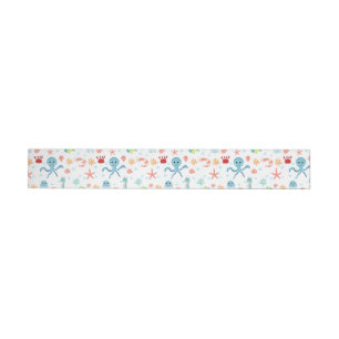 Sea World pattern Wrap Around Address Label