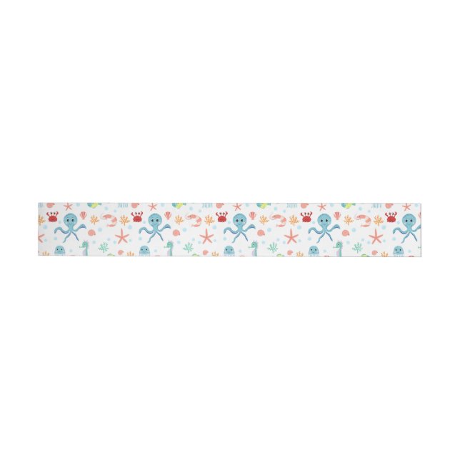 Sea World pattern Wrap Around Address Label (Individual)