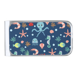 Sea World Silver Finish Money Clip