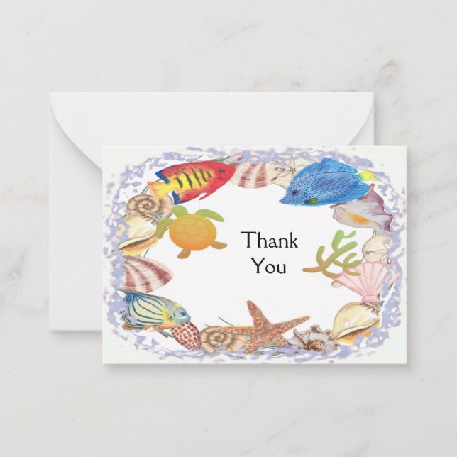 Sea Wreath Thank You Card (Front)