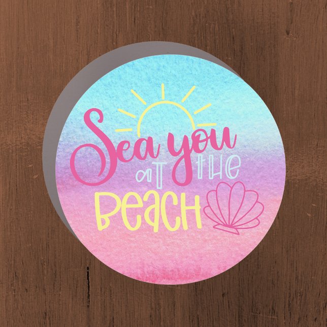 Sea You at the Beach Pastels Cruise Door Marker Car Magnet (Creator Uploaded)