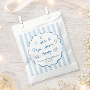 Sea You Soon Baby Coastal Baby Shower Favor Bag