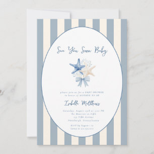 Sea You Soon Baby Coastal Baby Shower Invitation