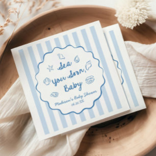 Sea You Soon Baby Coastal Baby Shower Napkins