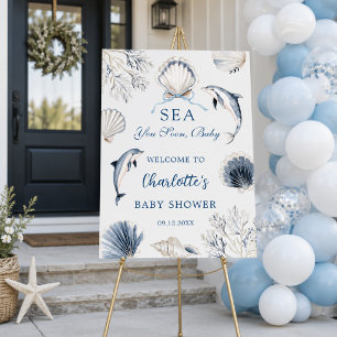 Sea you soon Baby Coastal Baby Shower Welcome Sign
