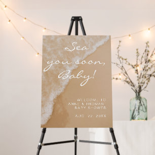 Sea You Soon Baby Sandy Beach Baby Shower Foam Board