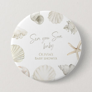 Sea you soon baby shower button