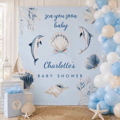 Sea you soon Baby Shower Coastal Backdrop