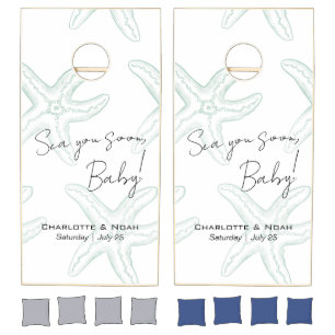 Sea You Soon Baby Shower Cornhole Set