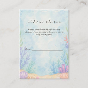 Sea You Soon Baby Shower Diaper Raffle Enclosure Card