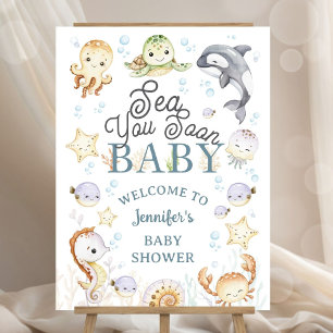 Sea You Soon Baby Shower Gender Neutral Welcome Foam Board
