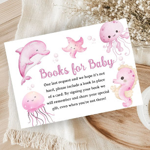 Sea You Soon Baby Shower Girl Pink Books For Baby  Enclosure Card