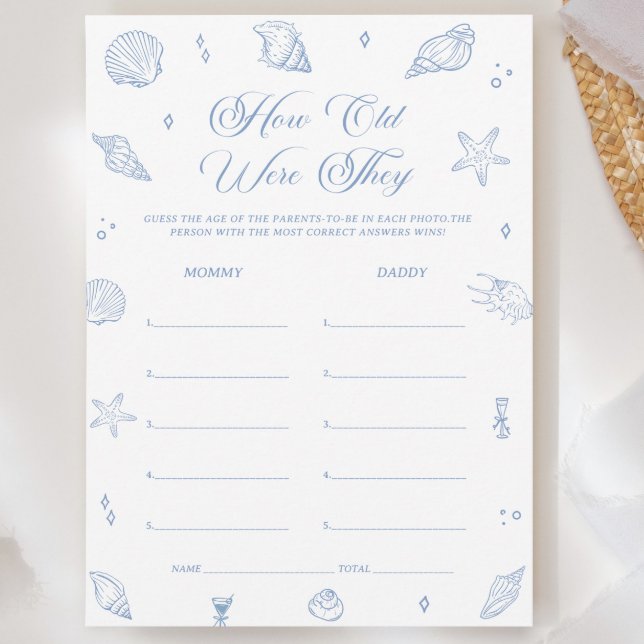 Sea You Soon Baby Shower Guess The Age Game Card (Creator Uploaded)