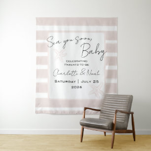 Sea You Soon Baby Shower Horizontal Backdrop