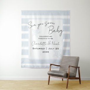 Sea You Soon Baby Shower Horizontal Backdrop