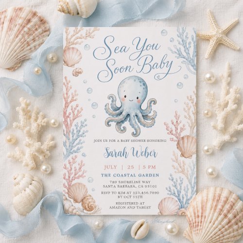 Sea You Soon Baby Shower Invitation