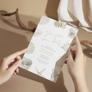 Sea you soon baby shower invitation