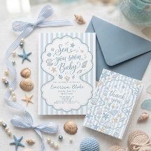 Sea You Soon Baby Shower Invitation | Coastal Seas