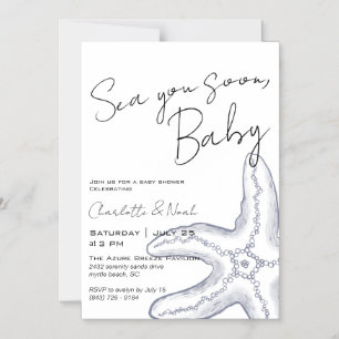 Sea You Soon Baby Shower Magnetic Invitation