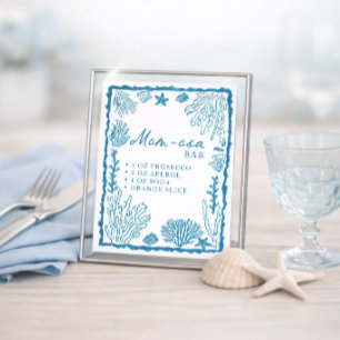 Sea You Soon Baby Shower Mom-osa Bar Poster