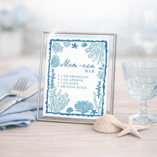 Sea You Soon Baby Shower Mom-osa Bar Poster (Creator Uploaded)