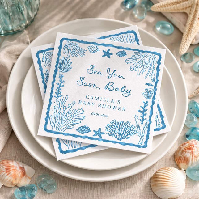 Sea You Soon Baby Shower  Napkins (Creator Uploaded)