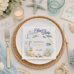 Sea You Soon Baby Shower Napkins