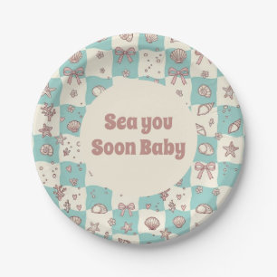 Sea You Soon Baby Shower Paper Plates