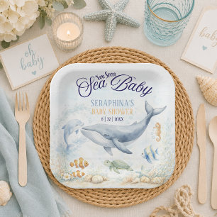 Sea You Soon Baby Shower Paper Plates
