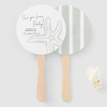 Sea You Soon Baby Shower Set of Fans