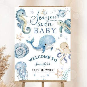 Sea You Soon Baby Shower Welcome Foam Board