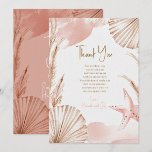 Sea You Soon Baby Thank You Card Coastal Boho