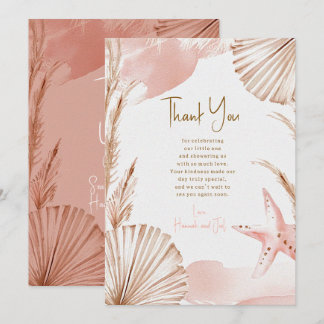 Sea You Soon Baby Thank You Card | Coastal Boho