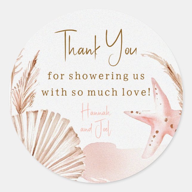 Sea You Soon Baby Thank You Favour Sticker (Front)
