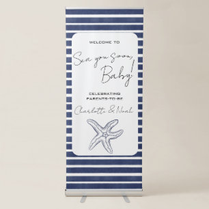 Sea You Soon Baby Vertical Retractable Banner