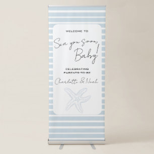 Sea You Soon Baby Vertical Retractable Banner