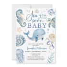 Sea You Soon Boy Baby Shower Invitation