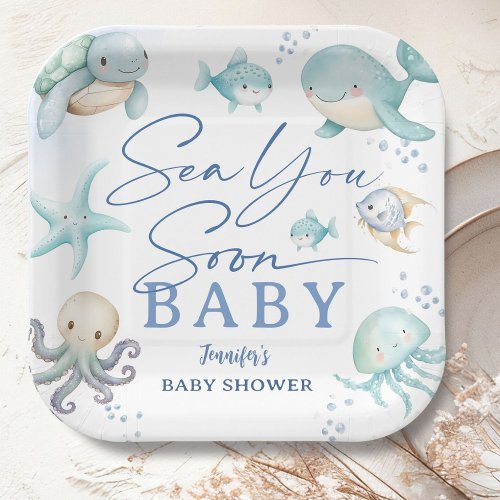 Sea You Soon Boy Ocean Baby Shower