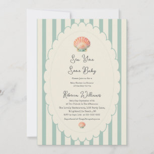 Sea You Soon Coastal Baby Shower Invitation