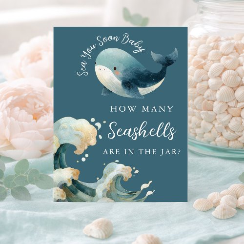 Sea You Soon Guess How Many Baby Shower Game Card