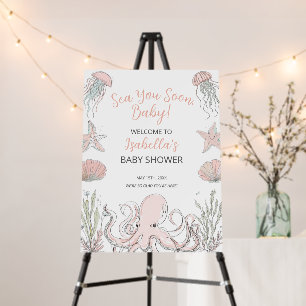 Sea You Soon Hand Drawn Baby Shower Welcome Sign