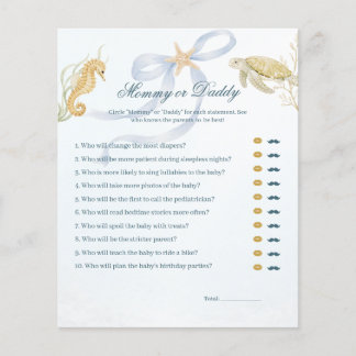 Sea You Soon Mommy or Daddy Baby Shower Game