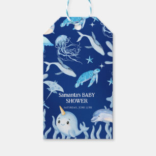 Sea You Soon Nautical Baby is on the Way Baby Gift Tags