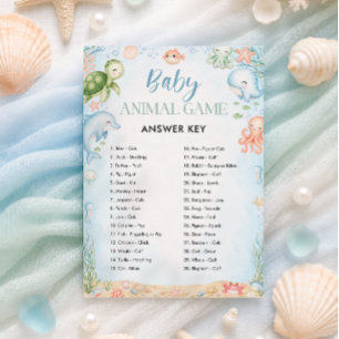Sea You Soon Ocean Baby Shower Baby Animal Answers Invitation
