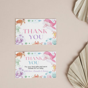 Sea You Soon Ocean Baby Shower Thank You Card