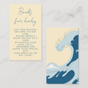 Sea You Soon Ocean Wave Blue Boy Baby Shower Enclosure Card