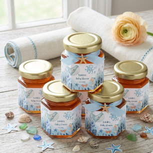Sea You Soon Octopus Seahorse Crab Baby Shower Honey Jar Favors